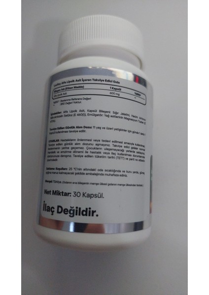 Alfa Lipoik Asit 30 Kapsül Leeroy fiyatları