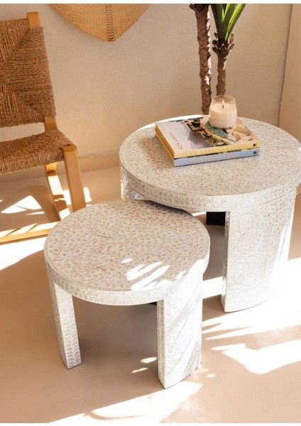 Sedef Tabure Yan Sehpa 66X48 cm TLC0117 fiyatları