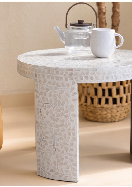 Sedef Tabure Yan Sehpa 66X48 cm TLC0117 modelleri