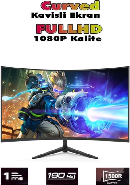 TC55X Ryzen 5 5500 32GB 1tb M.2 SSD RX550 Gddr5 24'' 180Hz Curved Masaüstü Oyuncu Bilgisayarı modelleri