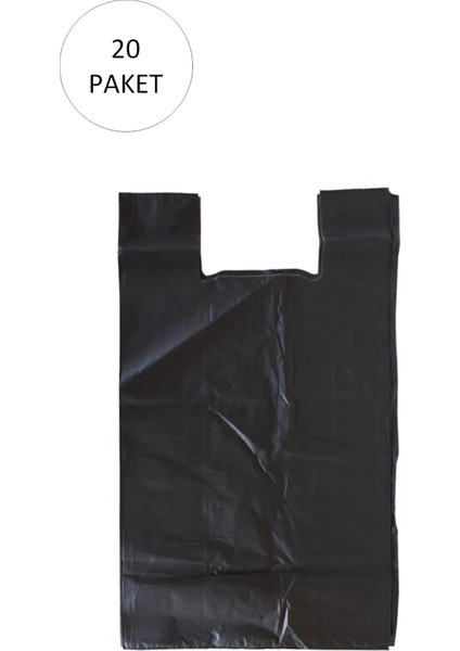 Litaetrend Siyah Hışır Atlet Poşet Mini Boy 22X31 cm 20 Paket Takriben 10.000 Adet