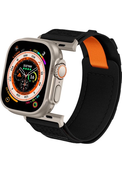 Apple Watch Se 3 (44MM) Uyumlu Inovatif Halka Tasarımlı Hasır Kumaş Kordon-99 Siyah fırsatları