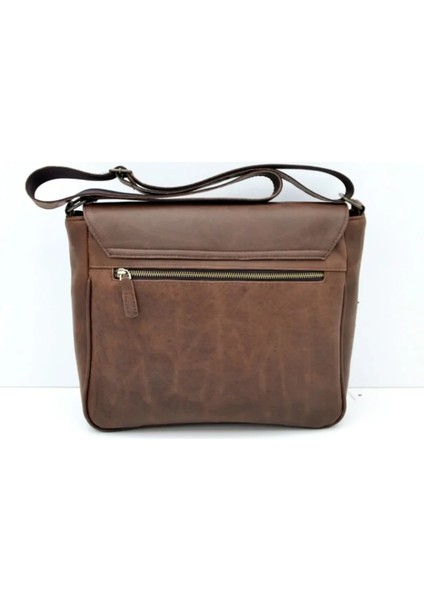 Eskitme Kahverengi Çok Gözlü Hakiki Deri Postacı&evrak Çantası modelleri