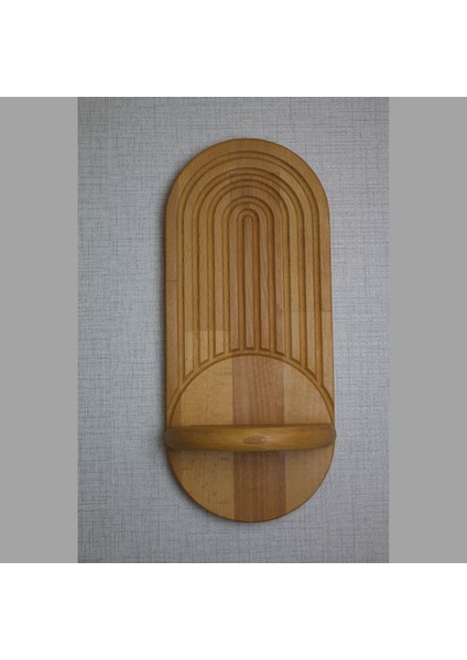 El Yapımı Ahşap Duvar Rafı - 32 cm Dekoratif Raf - Ceviz & Iroko Rengi modelleri