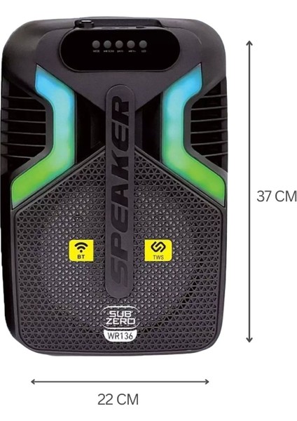 Portatif Bluetooth Hoparlör Mikrofonlu Karaoke Seti 20W 8 Inç Rgb Işıklı Tws Speaker modelleri