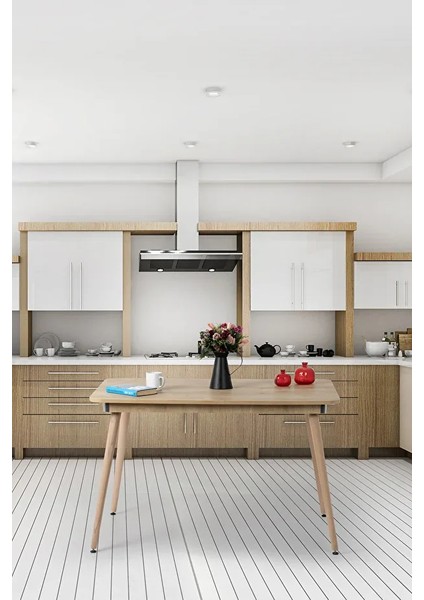 Bistro 160X80 cm / Dikdörtgen Mutfak Masası / Mutfak Yemek Masası / Dikdörtgen Masa / Meşe