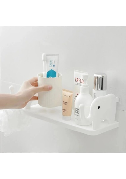 Fil Figürlü Duvara Yapışan Raf – Banyo & Mutfak Düzenleyici, Su Geçirmez Pratik Organizer fiyatları