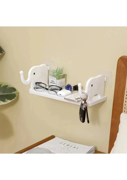 Fil Figürlü Duvara Yapışan Raf – Banyo & Mutfak Düzenleyici, Su Geçirmez Pratik Organizer fırsatları