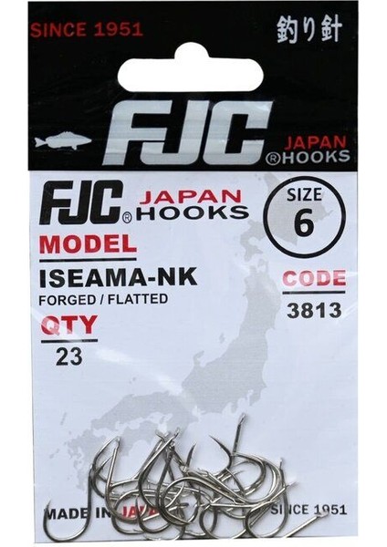 3813NK Iseama Nıkel Olta Iğnesi