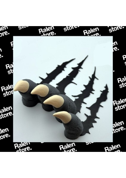 Kara Pençe Duvar Süsü | 16 x 13 cm | Siyah ( Yüksek Kalite 3D Baskı Pla )