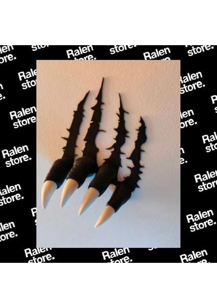 Kara Pençe Duvar Süsü | 16 x 13 cm | Siyah ( Yüksek Kalite 3D Baskı Pla ) fırsatları