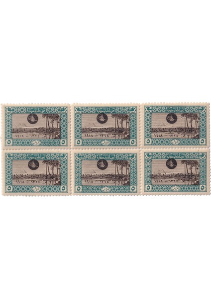 Sultan Vahdettin'in Cülusu Sürşarjlı Hatıra Pulları - 1919 - 5 Kuruş - 6'lı Per fiyatları