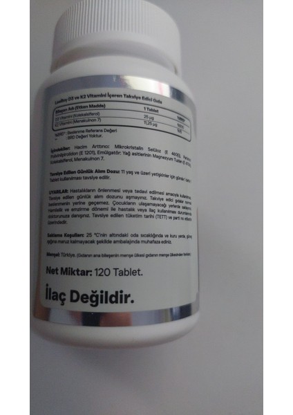 D3 +K2 Vitamini 120 Tablet fiyatları