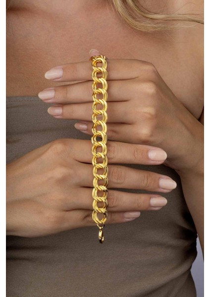 Altın Kaplama Saman Yolu Kadın Çelik Bileklik fiyatları