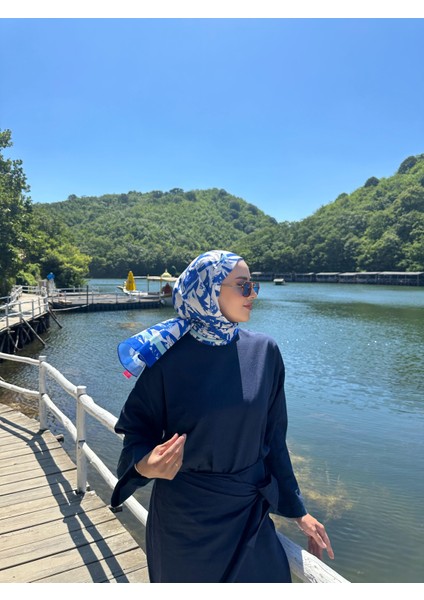 Pastel Soft Şal Mavi