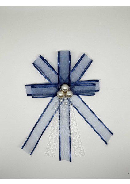 Gelin Bohçası Için Özel Incili 3 Adet Lacivert Bohça Çiçeği fiyatları