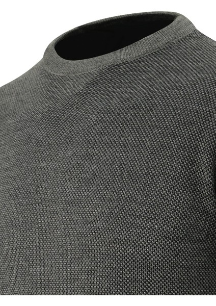 Erkek Sıfır Yaka Kazak Cepli Pike Desen Çelik Örgü Klasik Kalıp - 5214C modelleri