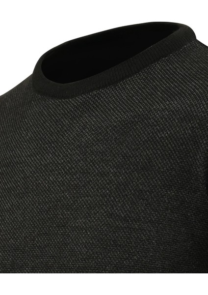 Erkek Sıfır Yaka Kazak Cepli Pike Desen Çelik Örgü Klasik Kalıp - 5214C modelleri