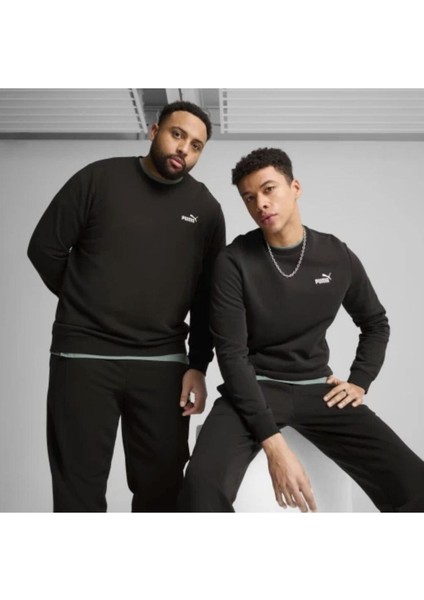 Ess Small No. 1 Logo Crew 68256401 Erkek Siyah Sweatshirt modelleri