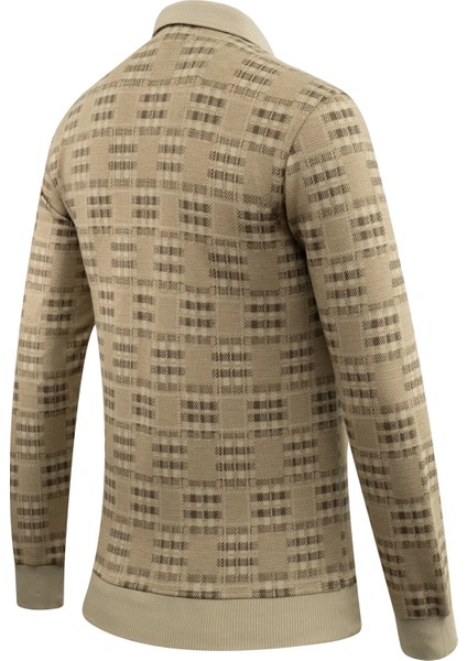 Erkek Polo Yaka Sweat Desenli Cepli Klasik Kalıp - 5231F fırsatları
