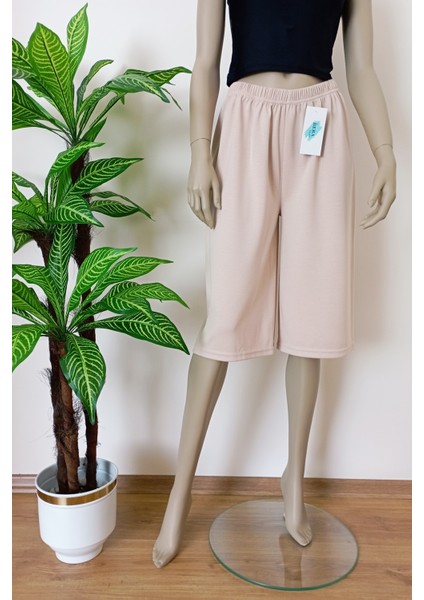Kadın-Erkek Düz Kesim Yumuşak Dokulu Bol Paçalı Bermuda Alt fırsatları