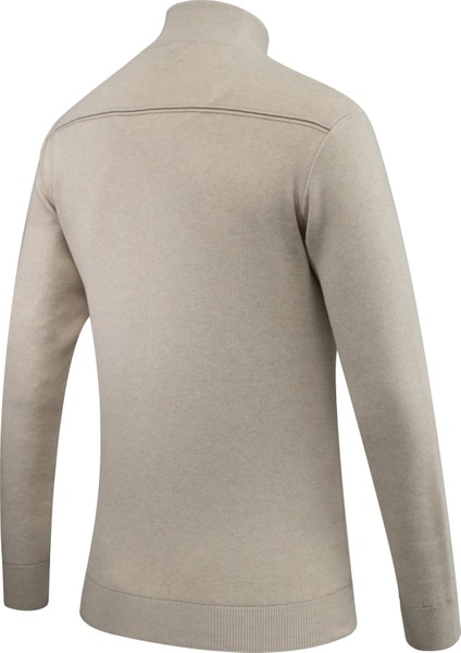 Erkek Fermuarlı Yarım Balıkçı Kazak Triko Düz Renk Klasik Kalıp - 5242B fırsatları