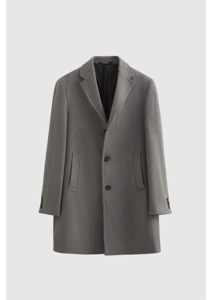 Ds Damat Regular Fit Gri Mono Yaka Kaşe Kaban indirimleri