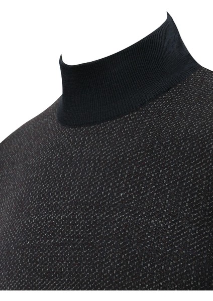 Erkek Yarım Balıkçı Kazak Desenli Çelik Örgü Regular Kalıp - 5206B modelleri