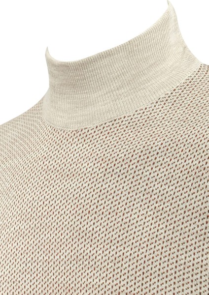 Erkek Yarım Balıkçı Kazak Desenli Çelik Örgü Regular Kalıp - 5206B modelleri