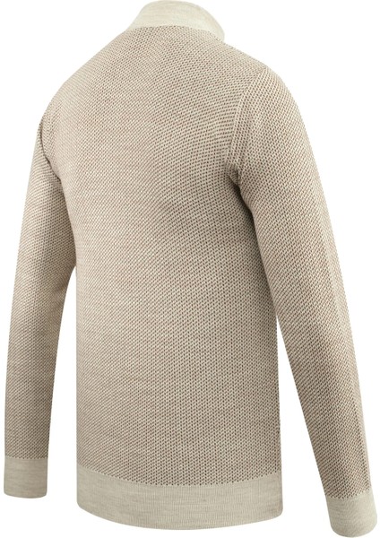 Erkek Yarım Balıkçı Kazak Desenli Çelik Örgü Regular Kalıp - 5206B fırsatları