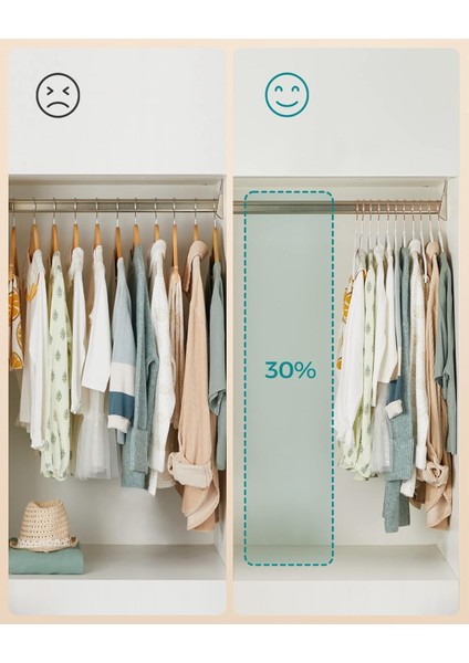 Çocuk Elbise Askıları, 50'li Set, Pembe Altın Kancalı Kadife Askılar, Kaymaz, Gardıroplar, fırsatları