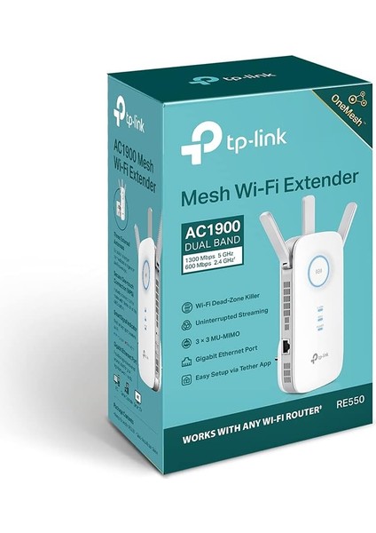 RE550, AC1900 Mbps, 1 Gigabit Bağlantı Noktalı Wi-Fi Güçlendirici/hotspot, Access Point Modu fırsatları