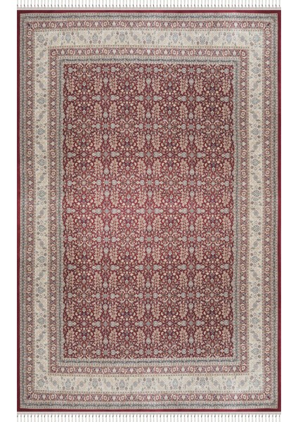 Burj 8771 Bordo - Modal Iplikli Özel Tezgah Dokuma Salon Halısı