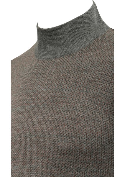 Erkek Yarım Balıkçı Kazak Desenli Çelik Örgü Regular Kalıp - 5206B modelleri