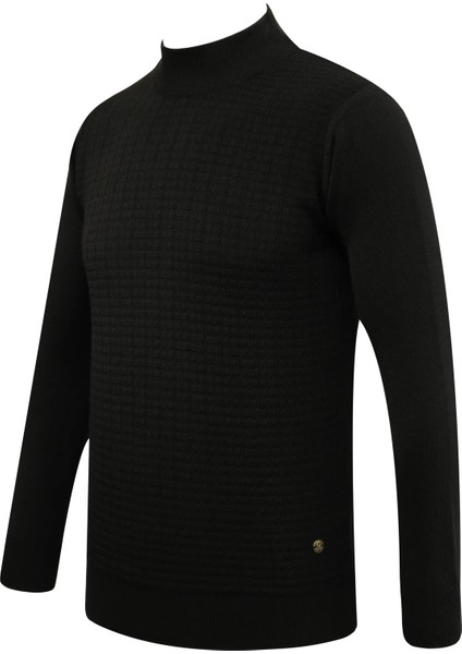 Erkek Yarım Balıkçı Kazak Desenli Çelik Örgü Klasik Kalıp - 5204B fiyatları