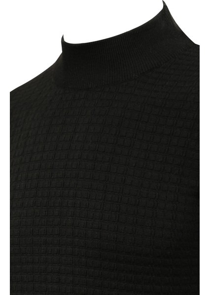 Erkek Yarım Balıkçı Kazak Desenli Çelik Örgü Klasik Kalıp - 5204B modelleri