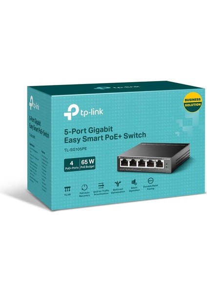 TL-SG105PE, 5-Port Gigabit Easy Smart Switch With 4-Port Poe+ fırsatları