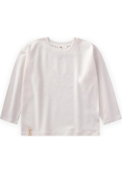 Mevsimlik Basic T-Shırt 8-14 Yaş Kırık Beyaz