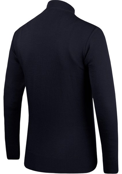 Erkek Yarım Balıkçı Kazak Desenli Çelik Örgü Klasik Kalıp - 5207B fırsatları