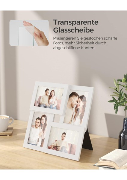 4 Fotoğraf Için Resim Çerçevesi Kolajı, 10 x 15 cm RPF25WT fırsatları