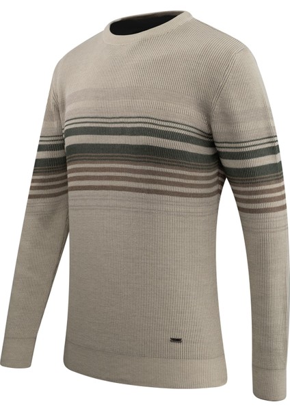 Erkek Sıfır Yaka Kazak Triko Selanik Örgü Desenli Klasik Kalıp - 5245C fiyatları