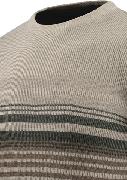 Erkek Sıfır Yaka Kazak Triko Selanik Örgü Desenli Klasik Kalıp - 5245C modelleri