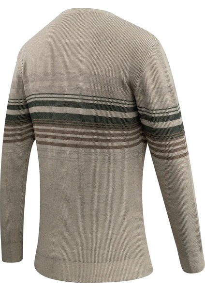 Erkek Sıfır Yaka Kazak Triko Selanik Örgü Desenli Klasik Kalıp - 5245C fırsatları