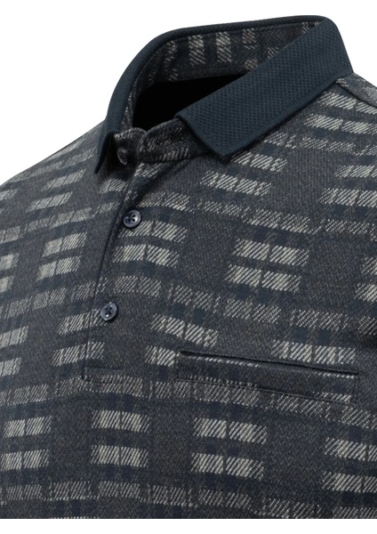 Erkek Polo Yaka Sweat Desenli Cepli Klasik Kalıp - 5231F modelleri