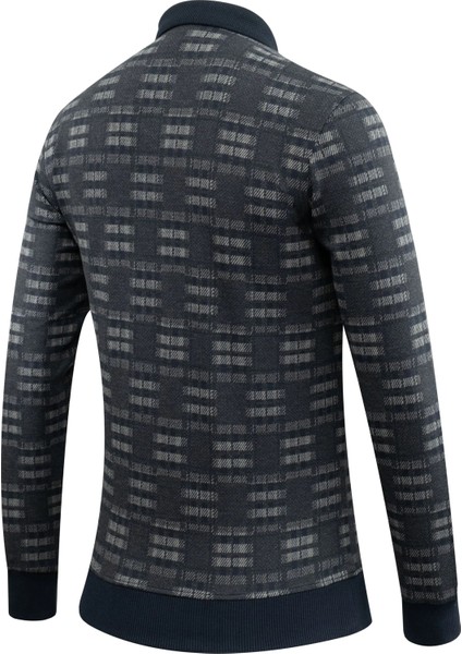 Erkek Polo Yaka Sweat Desenli Cepli Klasik Kalıp - 5231F fırsatları