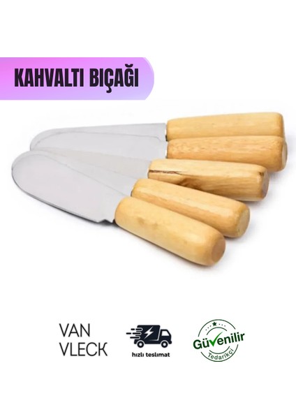 Bambu Saplı 6’lı Kahvaltı Bıçağı – Tereyağ, Çikolata, Sos,peynir ve Kahvaltılık Bıçak Seti