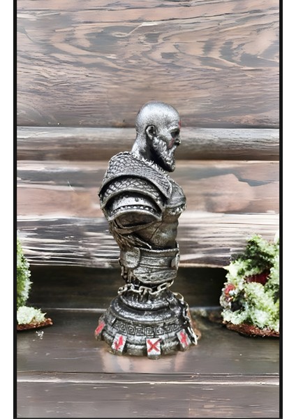 Elite Kratos 20CM Gümüş Eskitme Kırmızı Detay God Of War 4 Playstation- Pc Oyun Karakteri Polyester Figür 1 Adet fiyatları