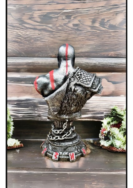 Elite Kratos 20CM Gümüş Eskitme Kırmızı Detay God Of War 4 Playstation- Pc Oyun Karakteri Polyester Figür 1 Adet fırsatları