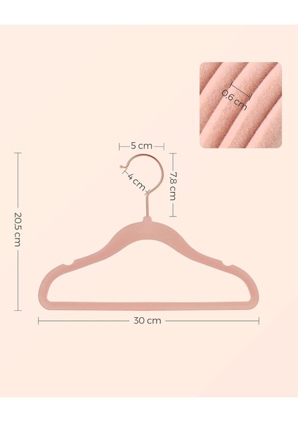 Çocuk Elbise Askısı, 50'li Set, Pembe Altın Kancalı, Kaymaz, Yer Tasarruflu, Elbise Dolabı modelleri