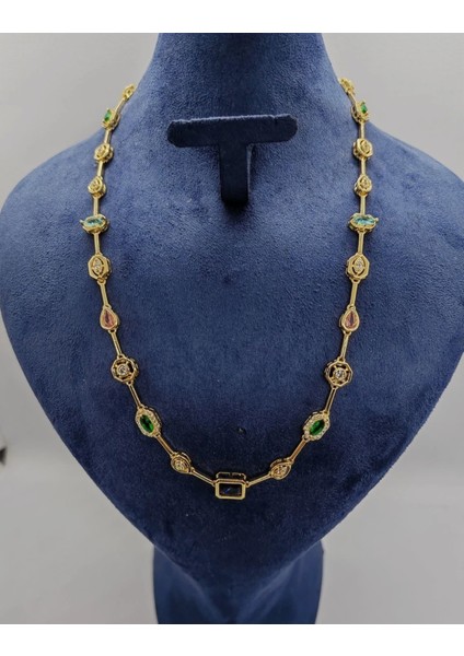 Gold Element Model Taşlı Kolye Küpe Bileklik Seti fiyatları